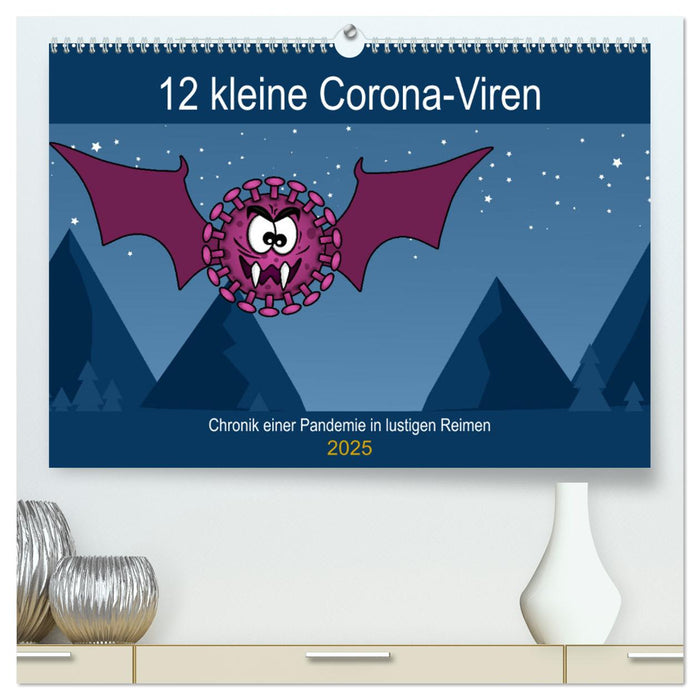 12 kleine Corona-Viren (CALVENDO Premium Wandkalender 2025)