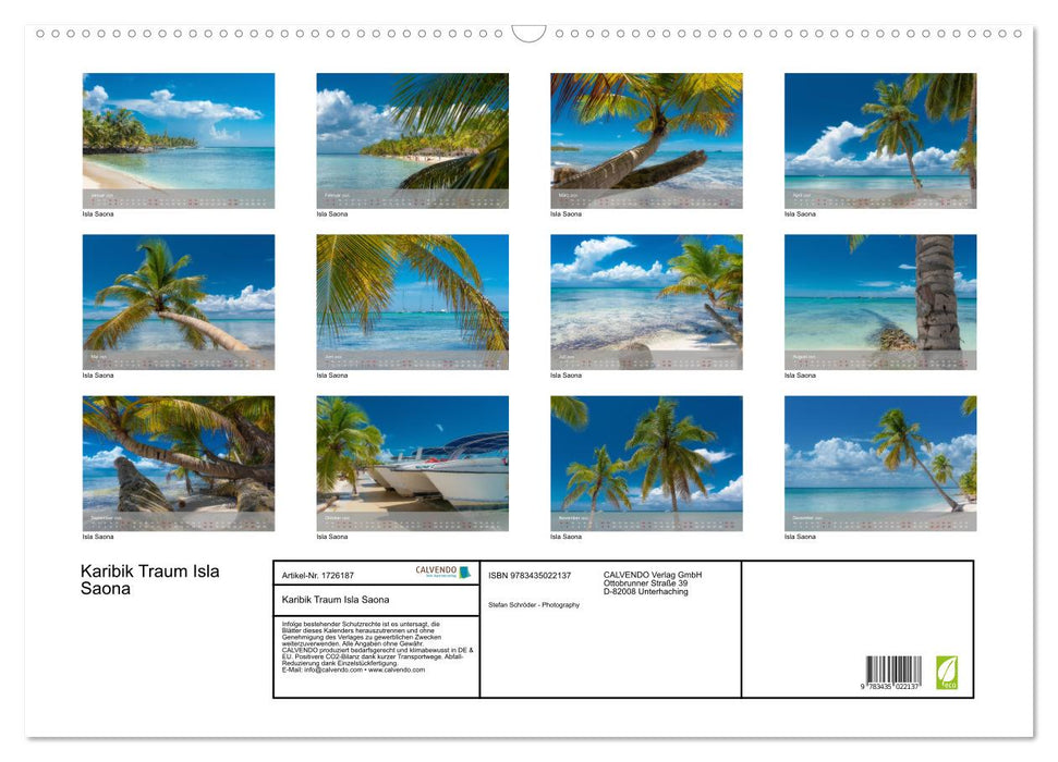 Karibik Traum Isla Saona (CALVENDO Wandkalender 2025)