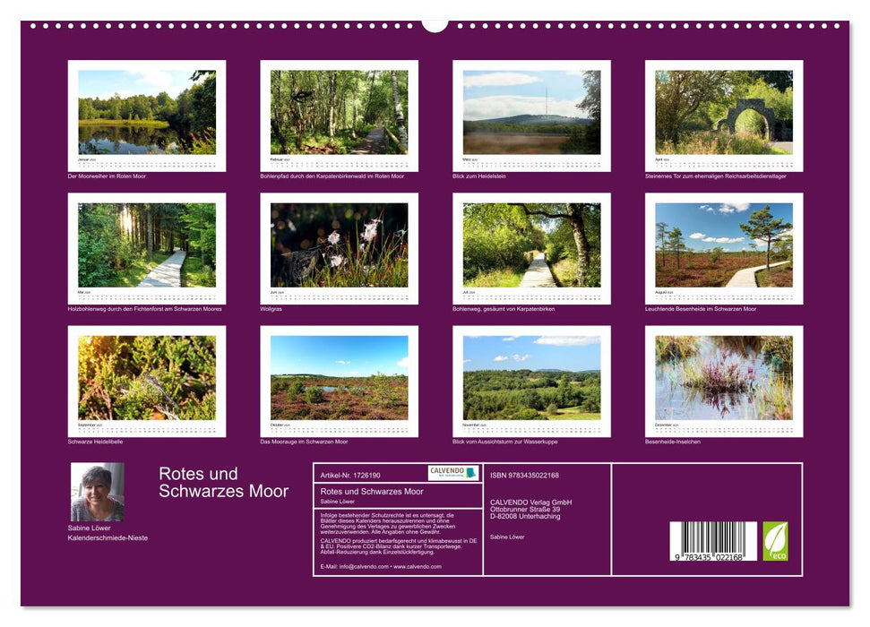 Rotes und Schwarzes Moor (CALVENDO Premium Wandkalender 2025)