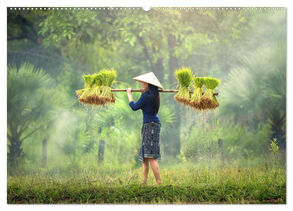 Landleben in Südostasien. Menschen in Vietnam und Kambodscha (CALVENDO Premium Wandkalender 2025)