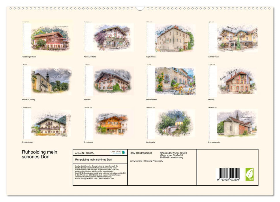 Ruhpolding mein schönes Dorf (CALVENDO Premium Wandkalender 2025)