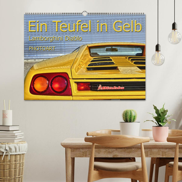 Ein Teufel in Gelb Lamborghini Diablo PHOTOART (CALVENDO Wandkalender 2025)