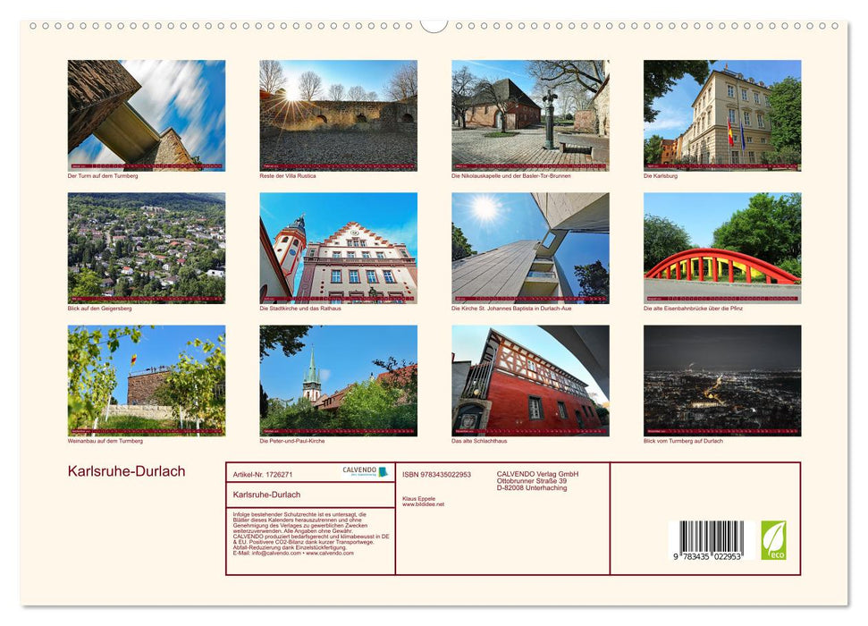 Karlsruhe-Durlach (CALVENDO Premium Wandkalender 2025)