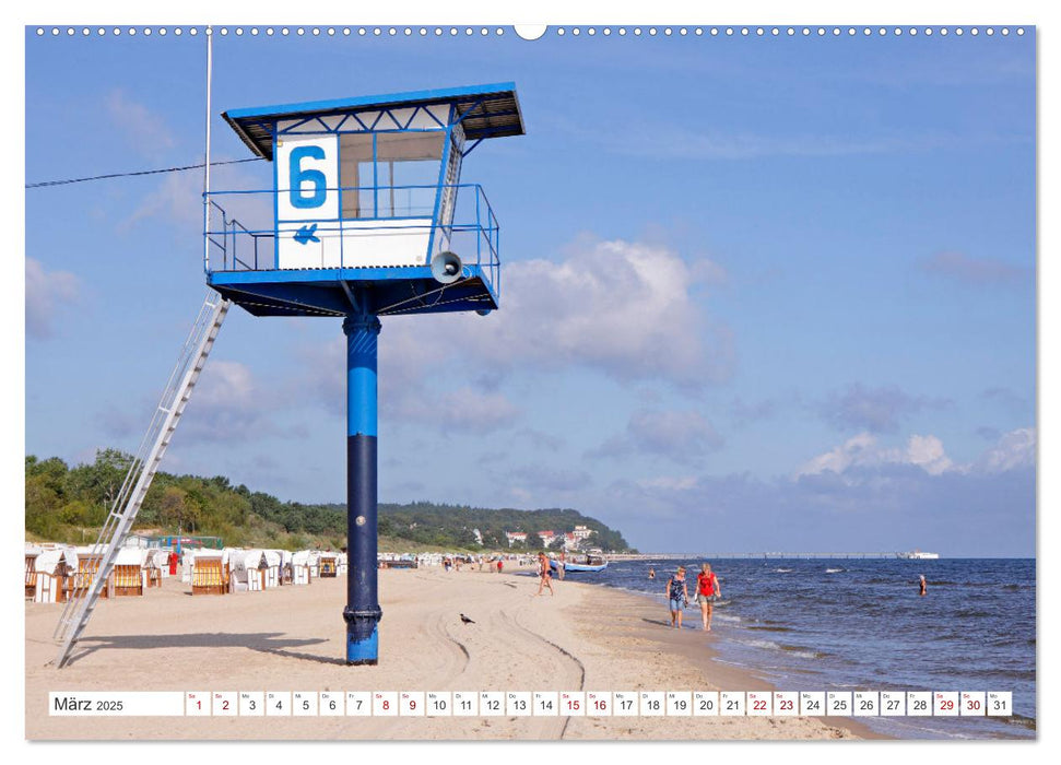 Insel Usedom - Wellen, Strand und mehr (CALVENDO Premium Wandkalender 2025)