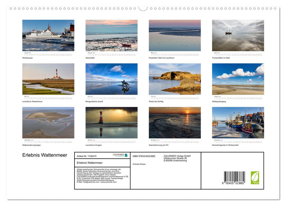 Erlebnis Wattenmeer (CALVENDO Premium Wandkalender 2025)