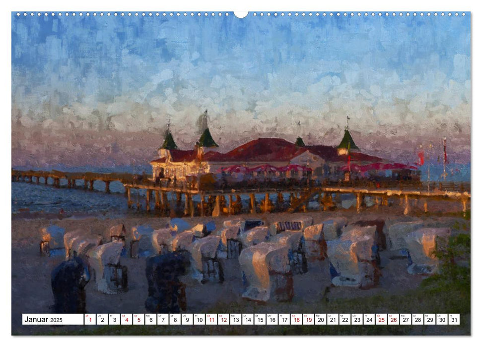 Malerische Insel Usedom - Acryl Impressionen (CALVENDO Premium Wandkalender 2025)