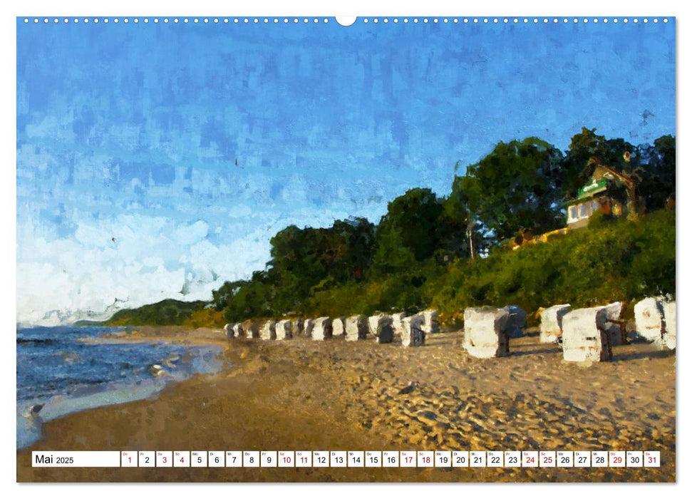 Malerische Insel Usedom - Acryl Impressionen (CALVENDO Premium Wandkalender 2025)