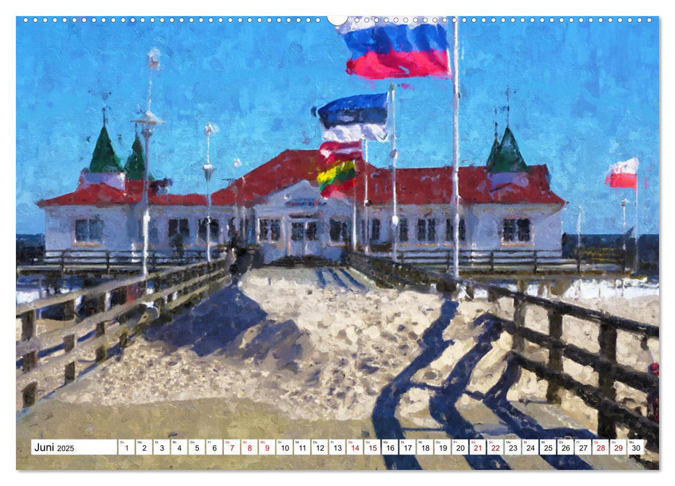 Malerische Insel Usedom - Acryl Impressionen (CALVENDO Premium Wandkalender 2025)