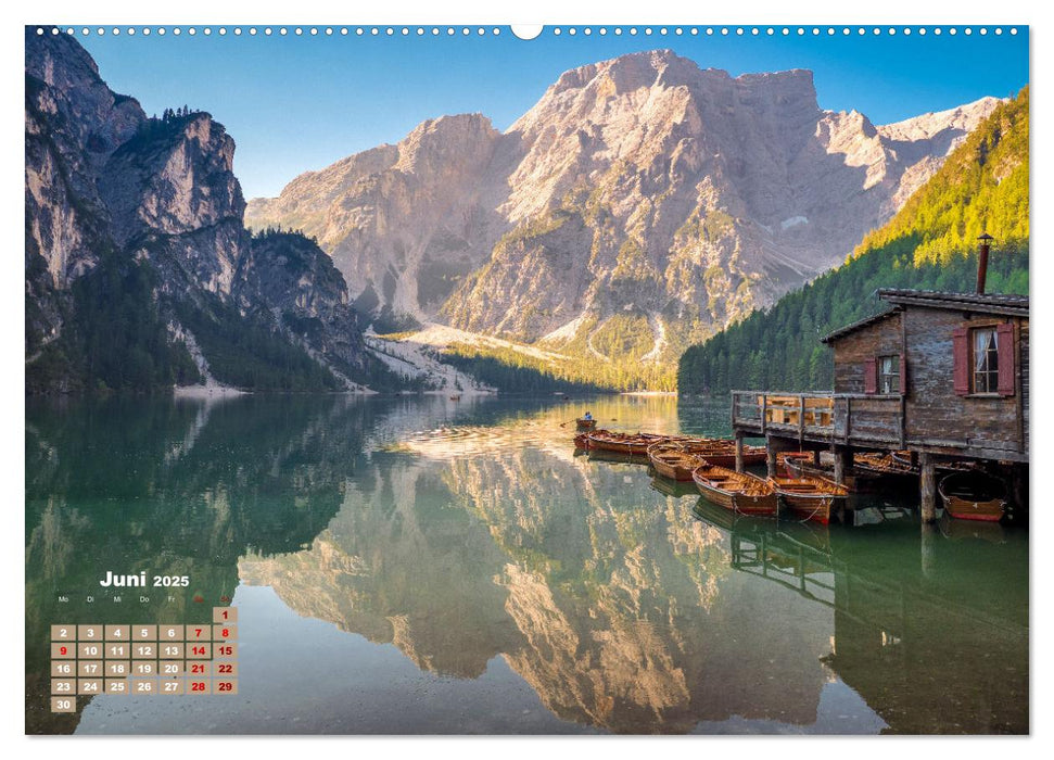 Dolomiten Impression, Hochpustertal, Seiser Alm, Gröden, Val di Fassa (CALVENDO Premium Wandkalender 2025)