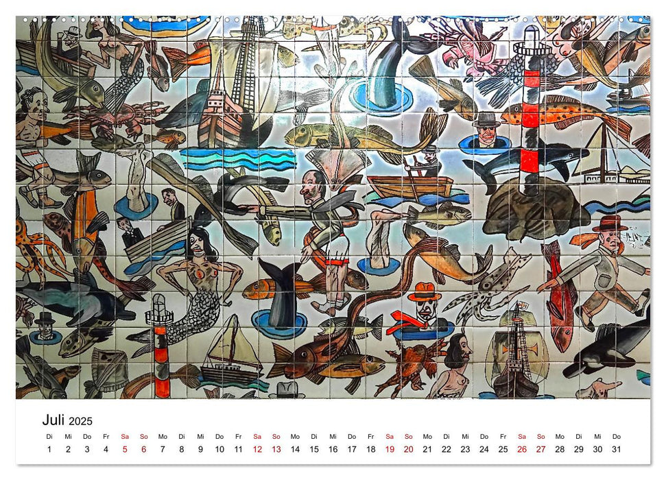 Azulejos - Portugals beliebte Kachel Kunst (CALVENDO Premium Wandkalender 2025)