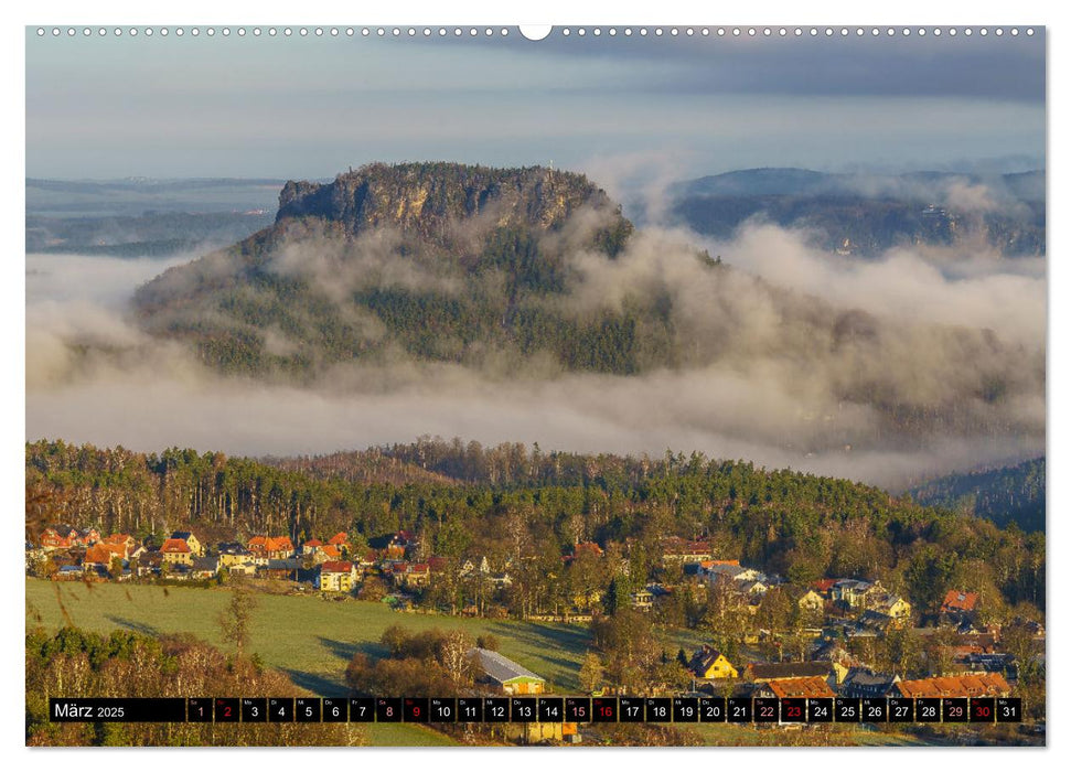 Der Lilienstein im Wandel der Jahreszeiten (CALVENDO Premium Wandkalender 2025)