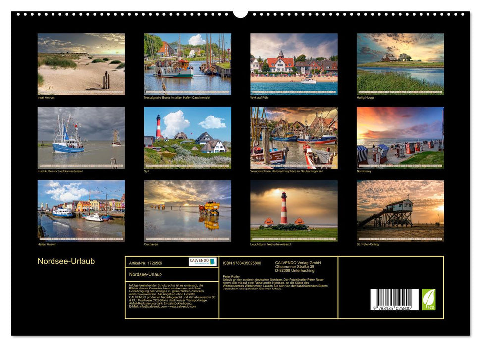 Nordsee-Urlaub (CALVENDO Premium Wandkalender 2025)