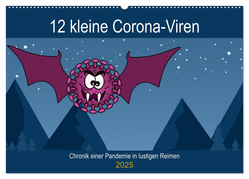 12 kleine Corona-Viren (CALVENDO Wandkalender 2025)