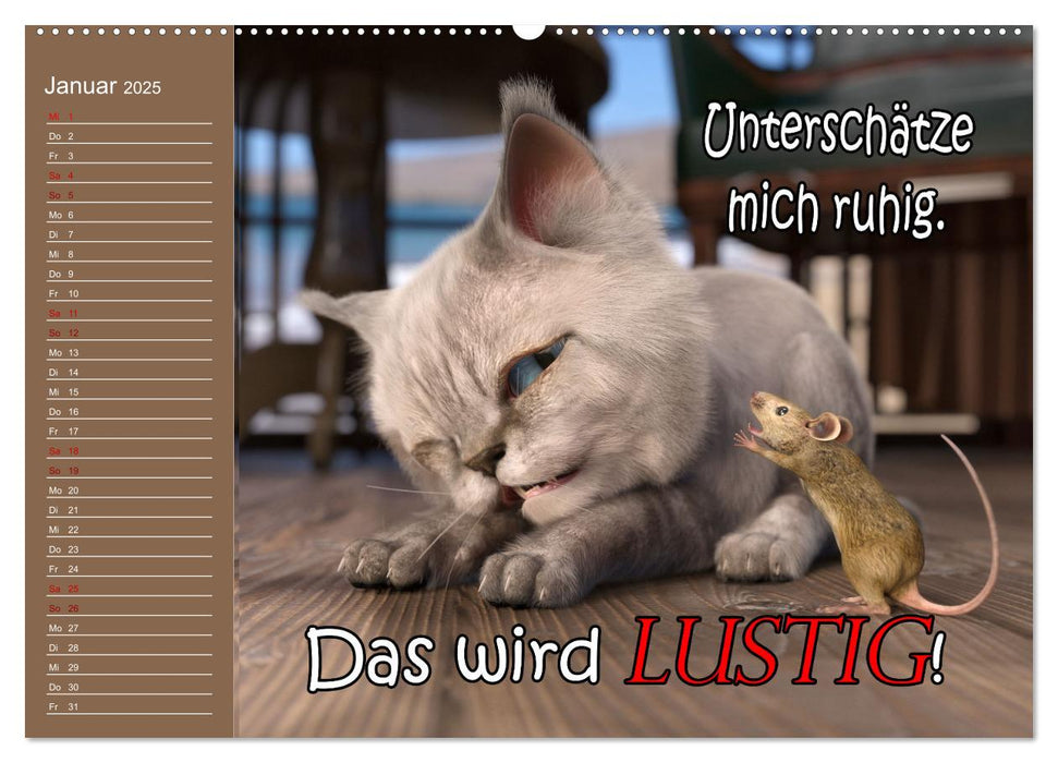 Tierische Toons (CALVENDO Premium Wandkalender 2025)