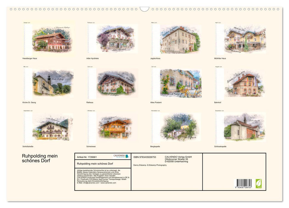 Ruhpolding mein schönes Dorf (CALVENDO Wandkalender 2025)