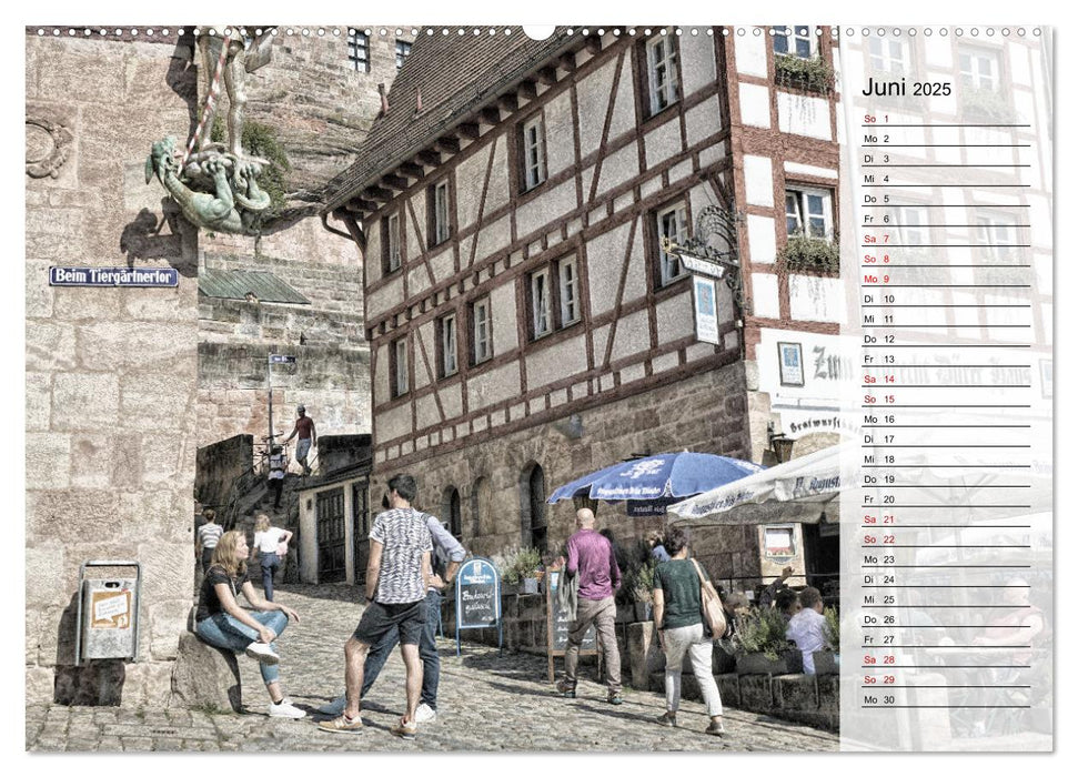 Nürnberg - Summer in the City (CALVENDO Premium Wandkalender 2025)