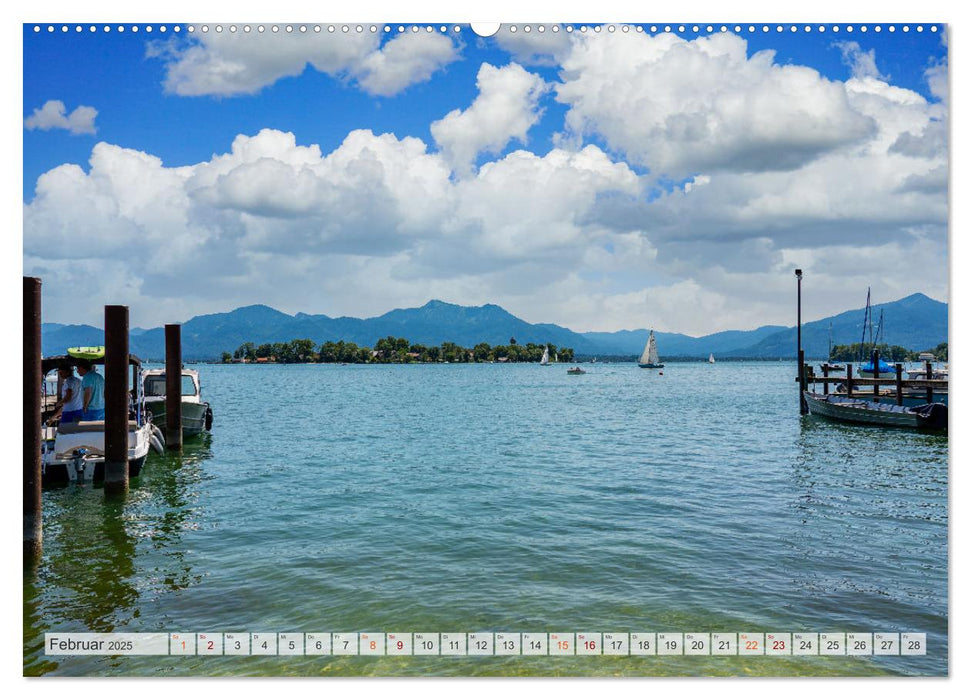 Der Chiemsee - Mit dem Rad im Bayerischen Alpenvorland (CALVENDO Premium Wandkalender 2025)