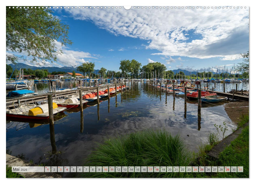 Der Chiemsee - Mit dem Rad im Bayerischen Alpenvorland (CALVENDO Premium Wandkalender 2025)