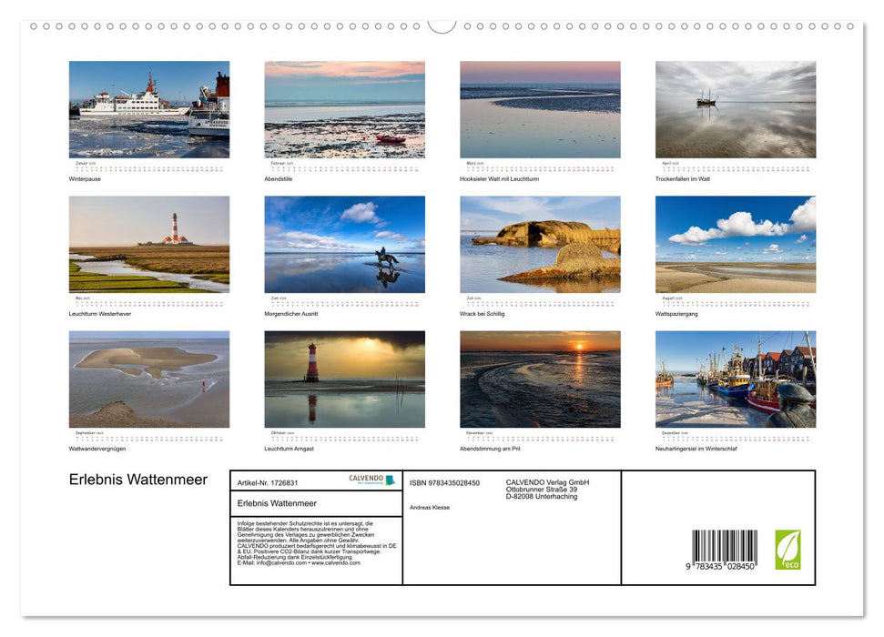 Erlebnis Wattenmeer (CALVENDO Wandkalender 2025)