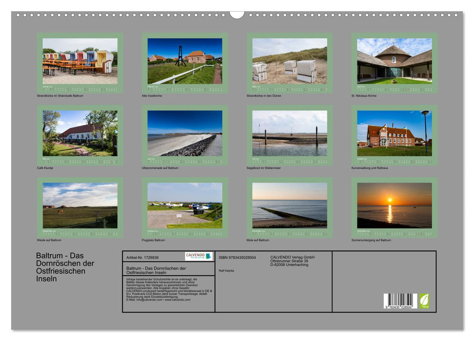 Baltrum - Das Dornröschen der Ostfriesischen Inseln (CALVENDO Wandkalender 2025)