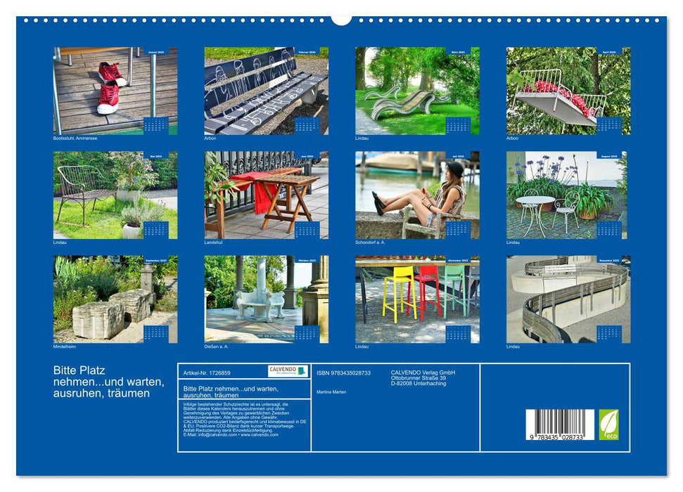 Bitte Platz nehmen...und warten, ausruhen, träumen (CALVENDO Premium Wandkalender 2025)