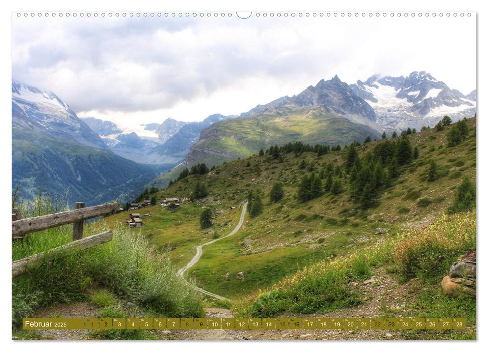 Bergwelt Zermatt (CALVENDO Wandkalender 2025)