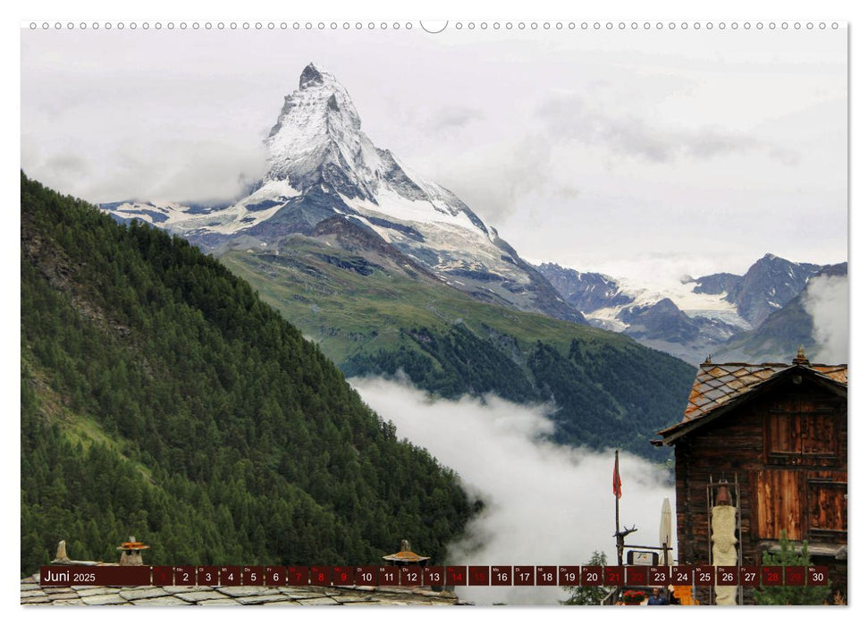 Bergwelt Zermatt (CALVENDO Wandkalender 2025)