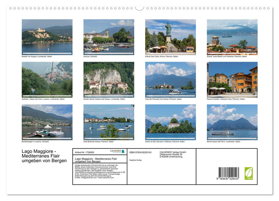 Lago Maggiore - Mediterranes Flair umgeben von Bergen (CALVENDO Wandkalender 2025)