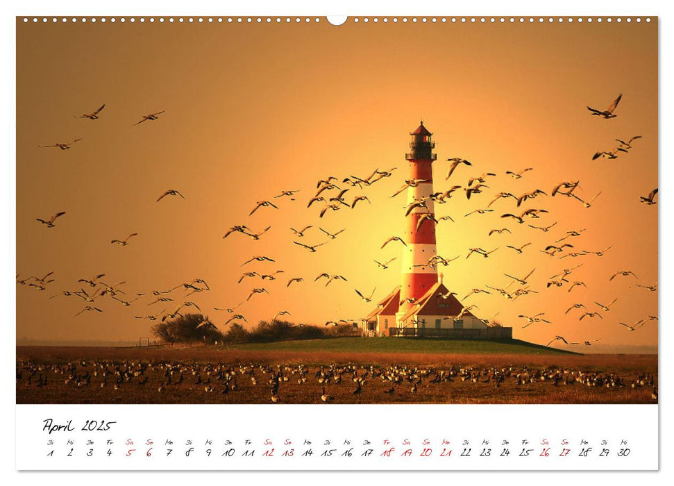 Traumhafte Sonnenuntergänge an der Nordsee (CALVENDO Premium Wandkalender 2025)