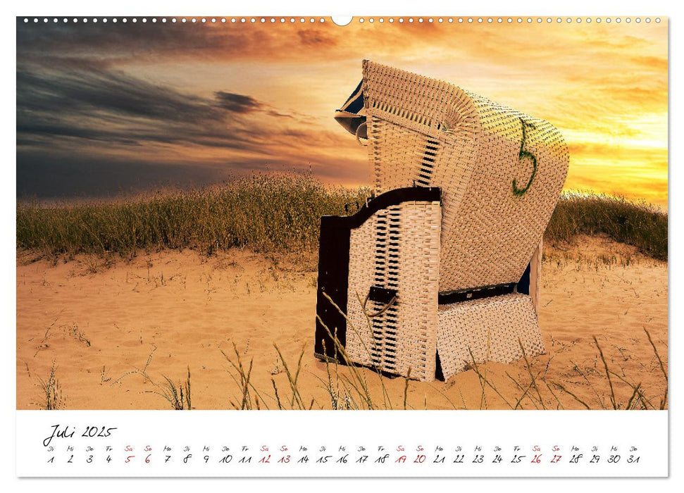 Traumhafte Sonnenuntergänge an der Nordsee (CALVENDO Premium Wandkalender 2025)