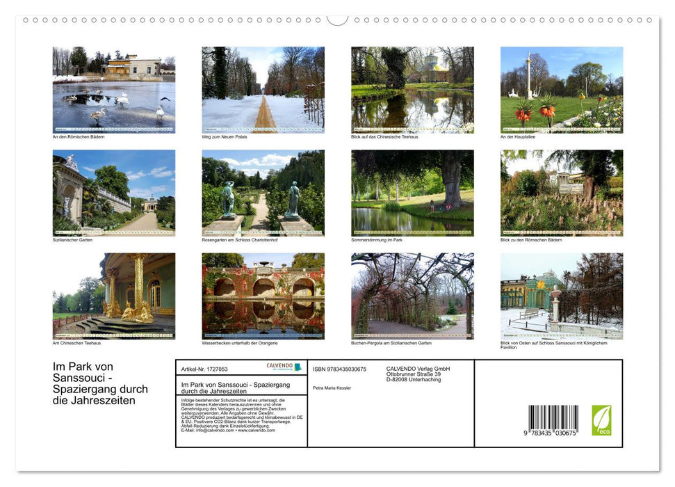 Im Park von Sanssouci - Spaziergang durch die Jahreszeiten (CALVENDO Premium Wandkalender 2025)