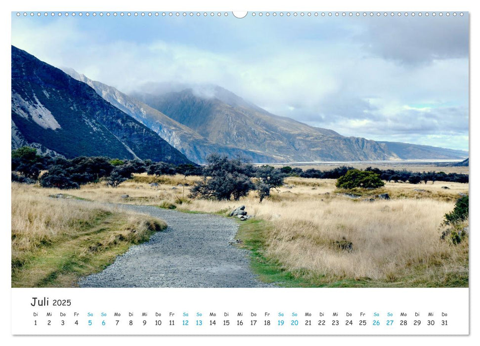 Neuseeland - Berge, Seen und Meer (CALVENDO Premium Wandkalender 2025)