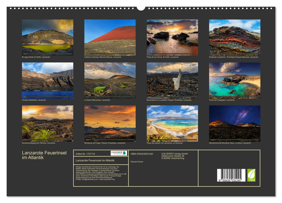 Lanzarote Feuerinsel im Atlantik (CALVENDO Premium Wandkalender 2025)