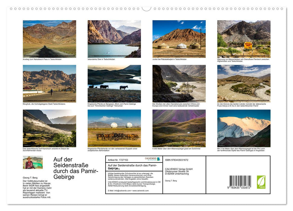 Auf der Seidenstraße durch das Pamir-Gebirge (CALVENDO Premium Wandkalender 2025)