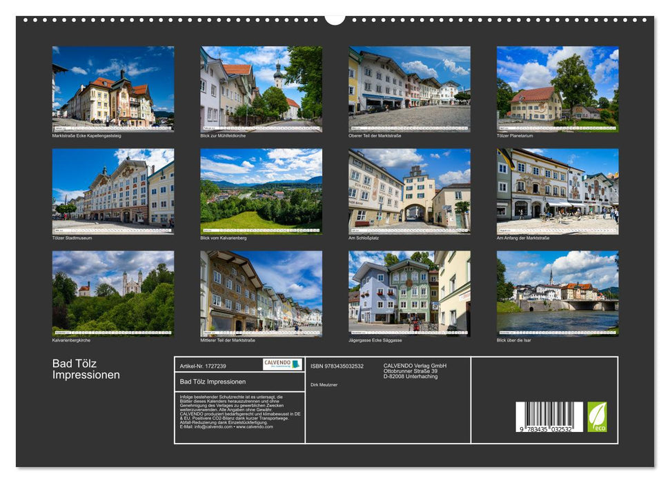 Bad Tölz Impressionen (CALVENDO Premium Wandkalender 2025)