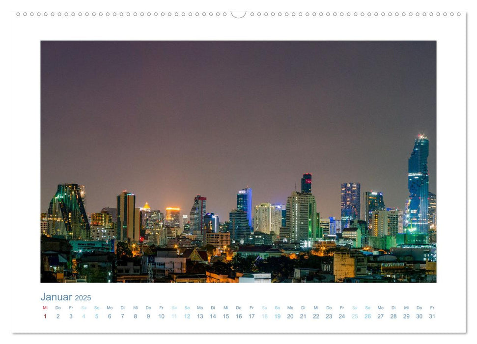 Metropolen bei Nacht (CALVENDO Premium Wandkalender 2025)