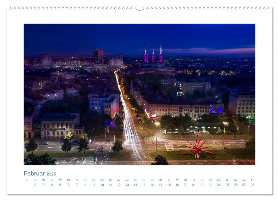 Metropolen bei Nacht (CALVENDO Premium Wandkalender 2025)