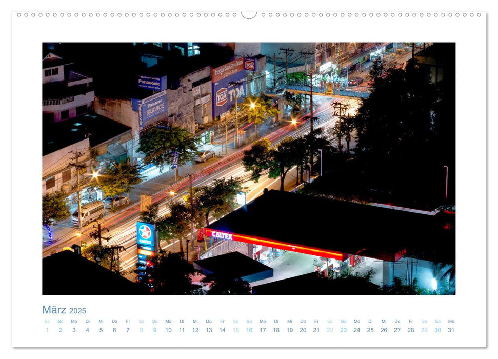 Metropolen bei Nacht (CALVENDO Premium Wandkalender 2025)