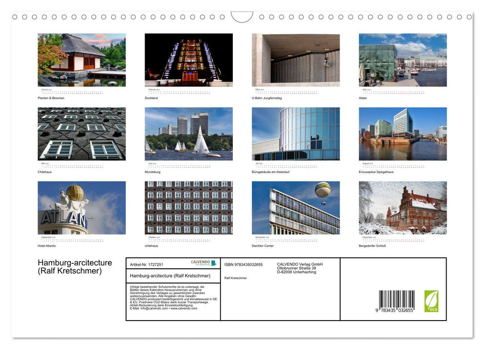 Hamburg-arcitecture (Ralf Kretschmer) (CALVENDO Wandkalender 2025)