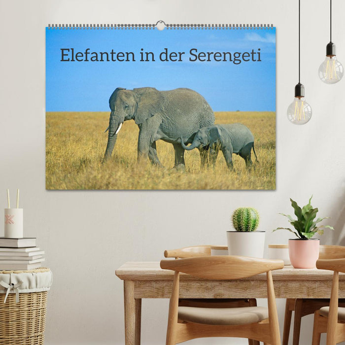 Elefanten in der Serengeti (CALVENDO Wandkalender 2025)