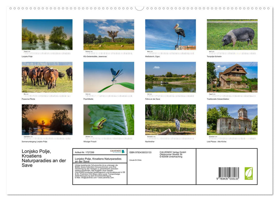 Lonjsko Polje, Kroatiens Naturparadies an der Save (CALVENDO Premium Wandkalender 2025)