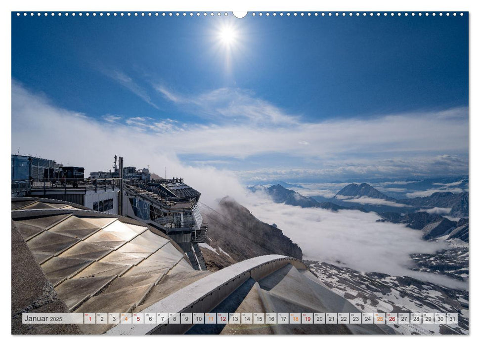 Urlaub in Oberbayern - Garmisch-Partenkirchen und die Zugspitze (CALVENDO Wandkalender 2025)