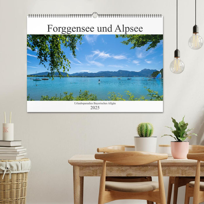 Forggensee und Alpsee - Urlaubsparadies Bayerisches Allgäu (CALVENDO Wandkalender 2025)