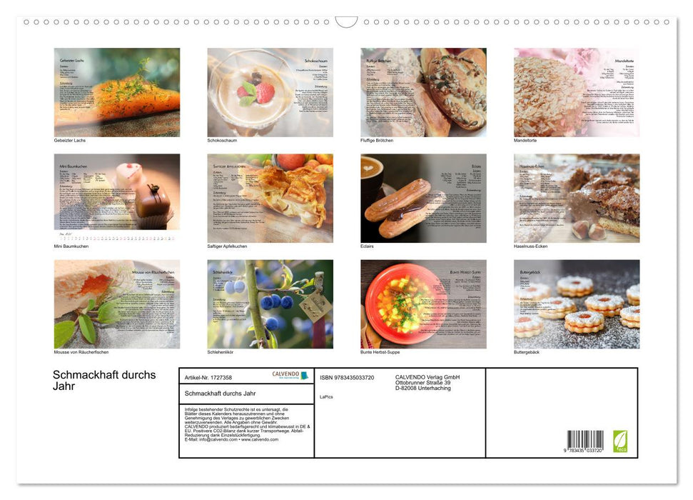 Schmackhaft durchs Jahr (CALVENDO Wandkalender 2025)