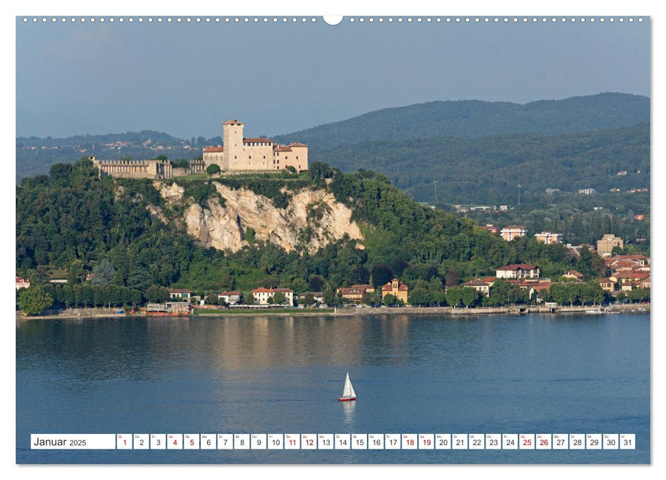 Lago Maggiore - Mediterranes Flair umgeben von Bergen (CALVENDO Premium Wandkalender 2025)