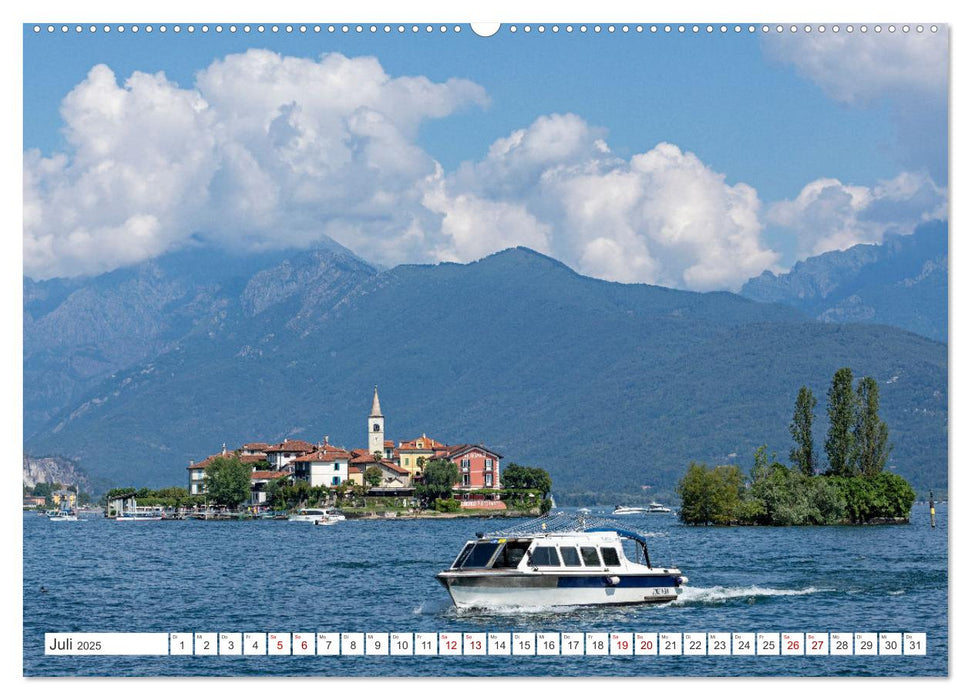 Lago Maggiore - Mediterranes Flair umgeben von Bergen (CALVENDO Premium Wandkalender 2025)