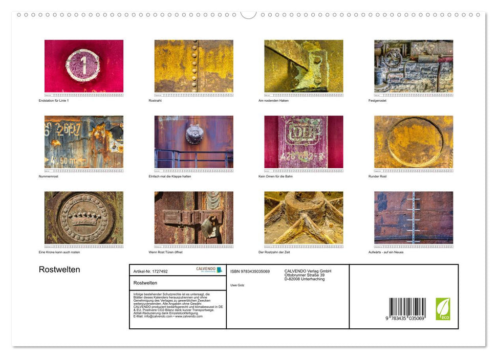 Rostwelten (CALVENDO Wandkalender 2025)