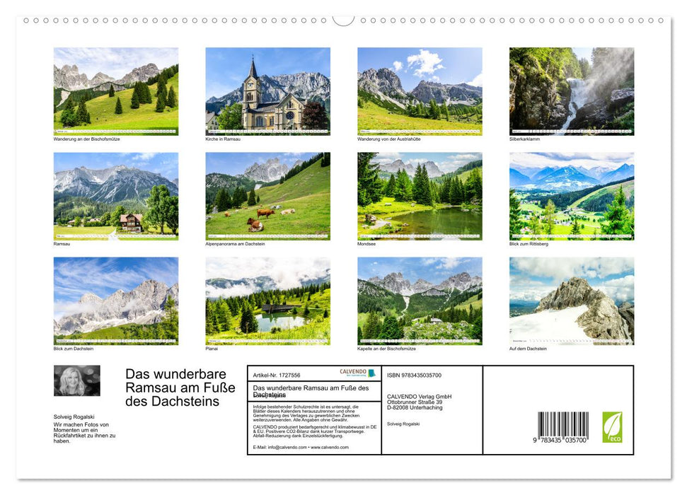 Das wunderbare Ramsau am Fuße des Dachsteins (CALVENDO Premium Wandkalender 2025)