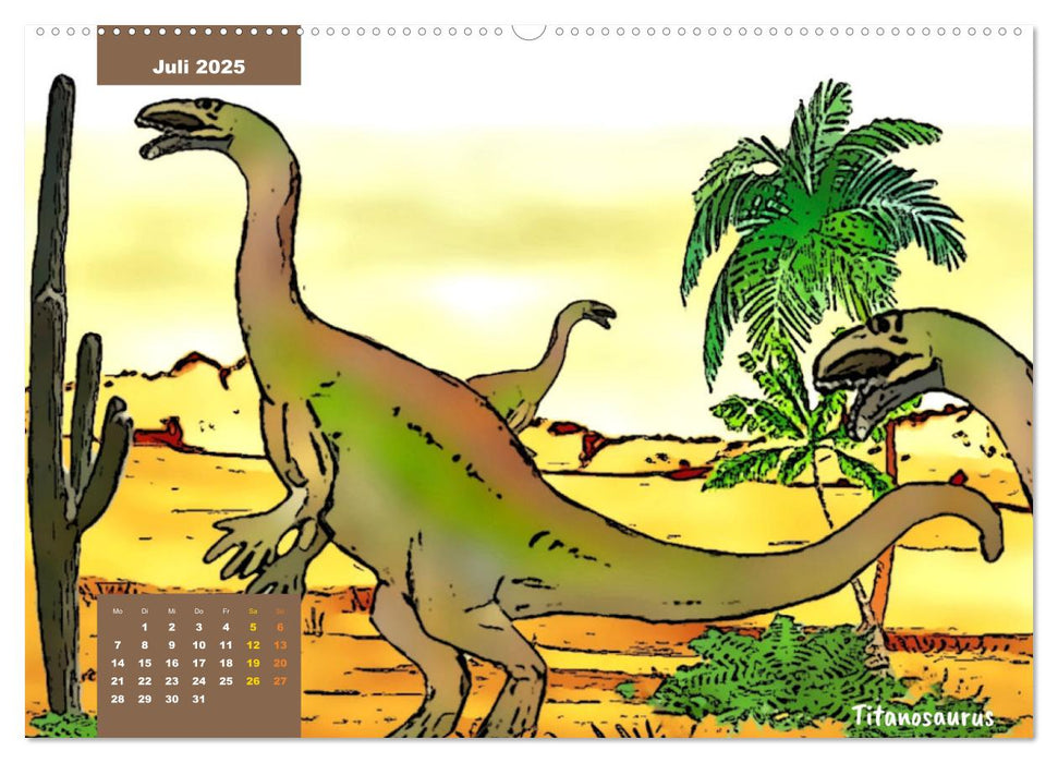 Die Welt der Dinos (CALVENDO Premium Wandkalender 2025)