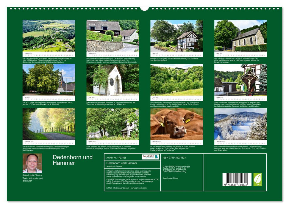 Dedenborn und Hammer (CALVENDO Premium Wandkalender 2025)